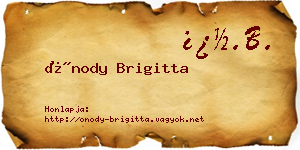 Ónody Brigitta névjegykártya